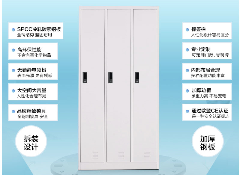 三門鋼製更（gèng）衣櫃（guì）