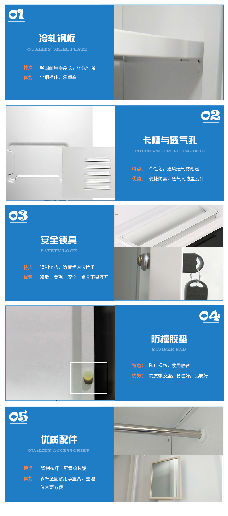 海發HF-YGNL係列鋼製更（gèng）衣櫃（guì）細節，更衣櫃產品介紹（shào）